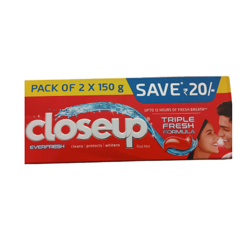 Closeup 150 gram pack of 2